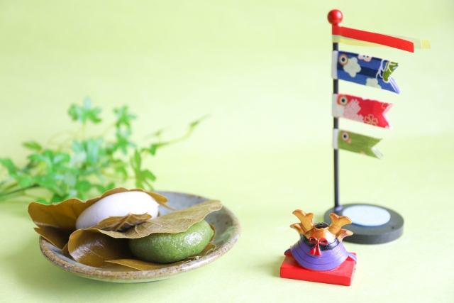 柏餅とこいのぼりと兜